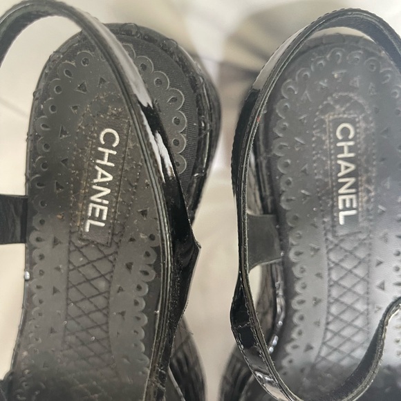 Authentic Chanel platform sandals. NWOT - Picture 8 of 8